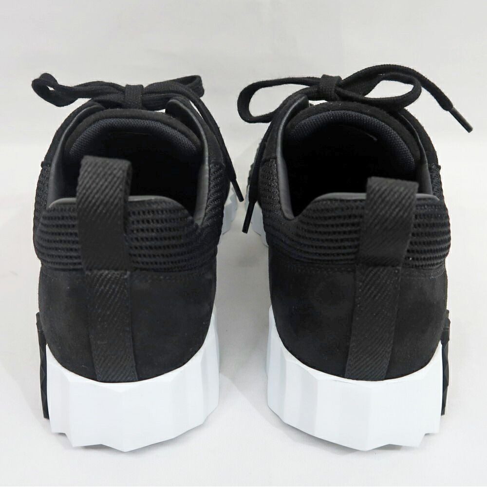 Hermes Bouncing Sneakers 37.5 Black Mesh Leather Shoes — view 6