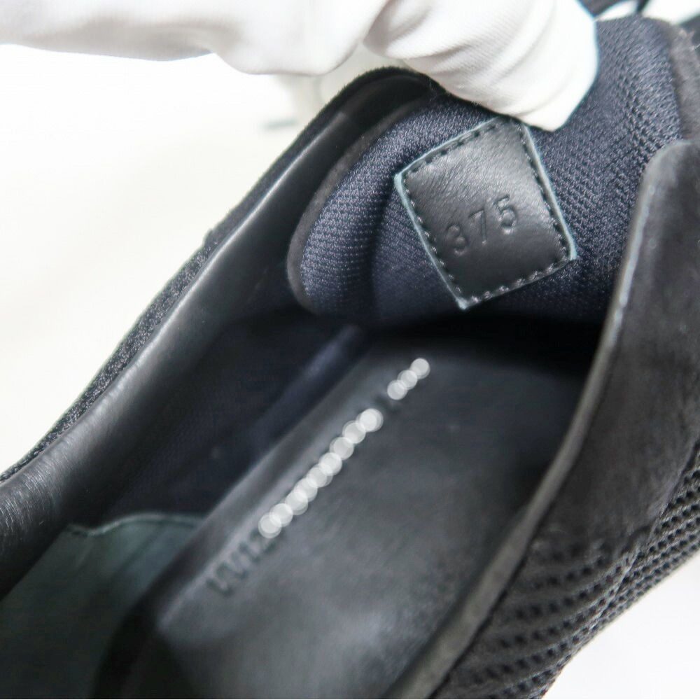 Hermes Bouncing Sneakers 37.5 Black Mesh Leather Shoes — view 9
