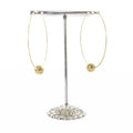 Celine Phoebe Philo Era Hoop Earrings for Both Ears Gold
