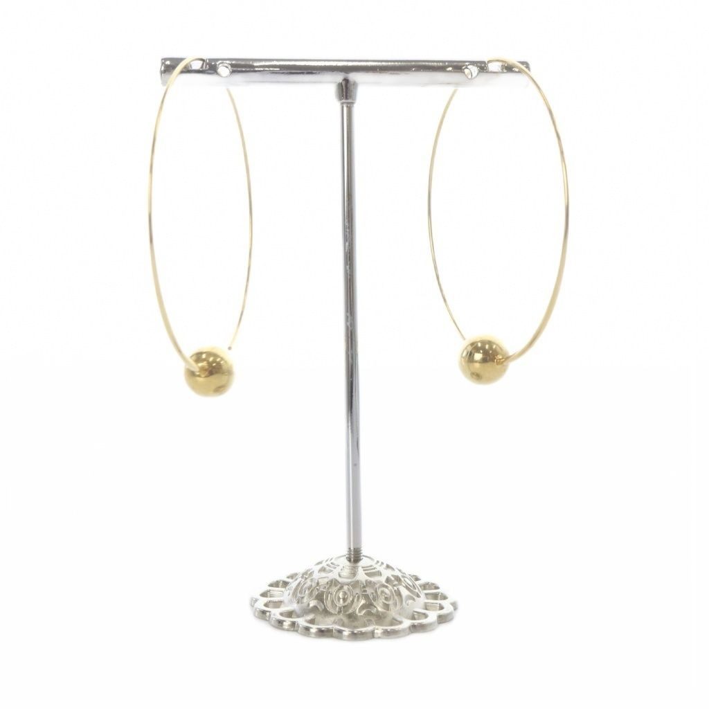 Celine Phoebe Philo Era Hoop Earrings for Both Ears Gold