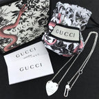 Gucci Logo Necklace Silver