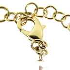 Chanel CC Logo Bracelet Gold White Metal Costume Pearl — view 3