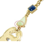 Chanel CC Logo Bracelet Gold White Metal Costume Pearl — view 8