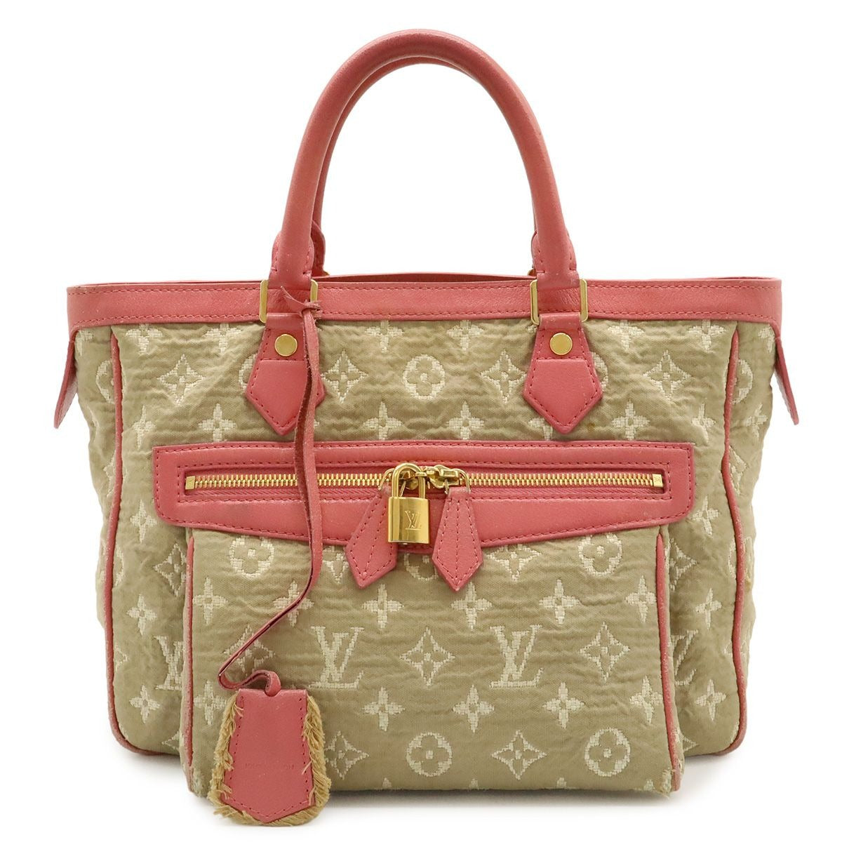 Louis Vuitton Monogram Sabia Caba MM Tote Beige Rose Pink Gold