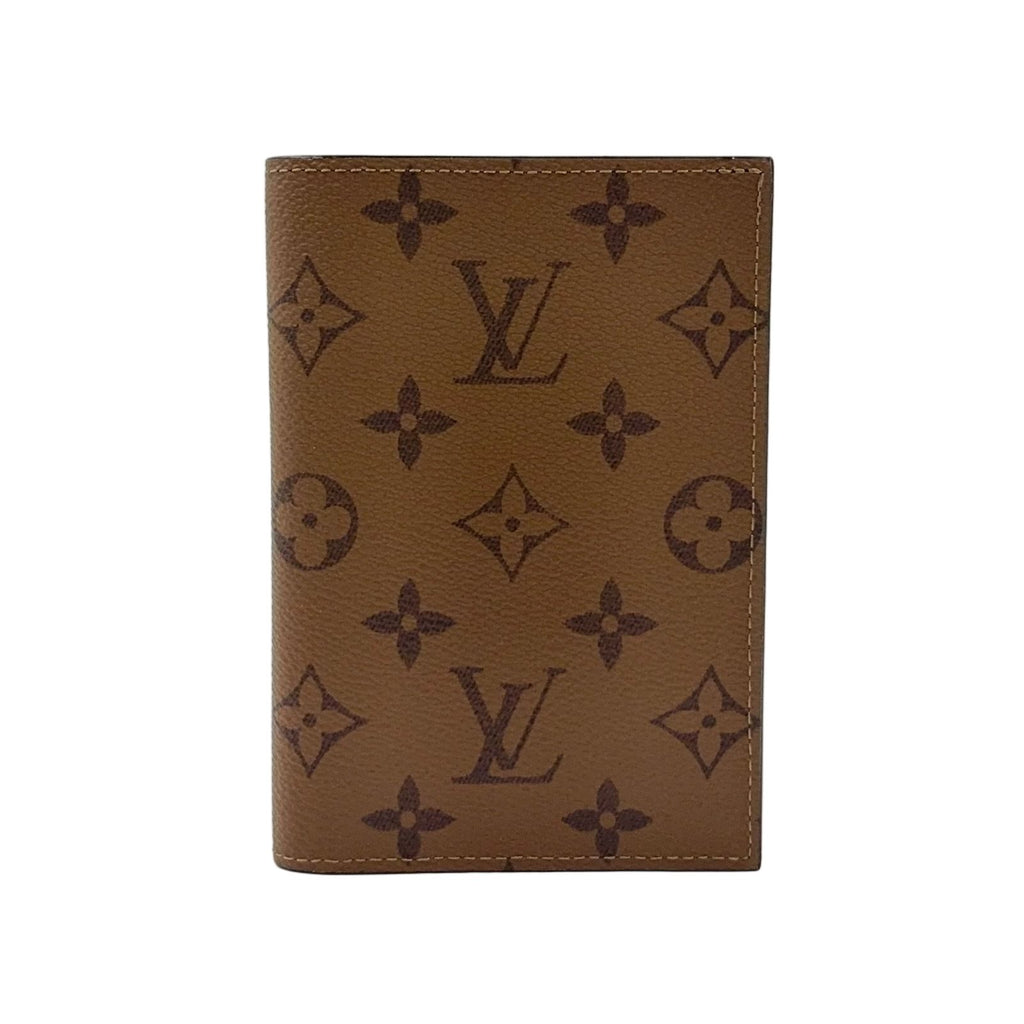 Louis Vuitton Couverture Passport Monogram Reverse Leather Black Light Brown