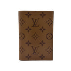 Louis Vuitton Couverture Passport Monogram Reverse Leather Black Light Brown