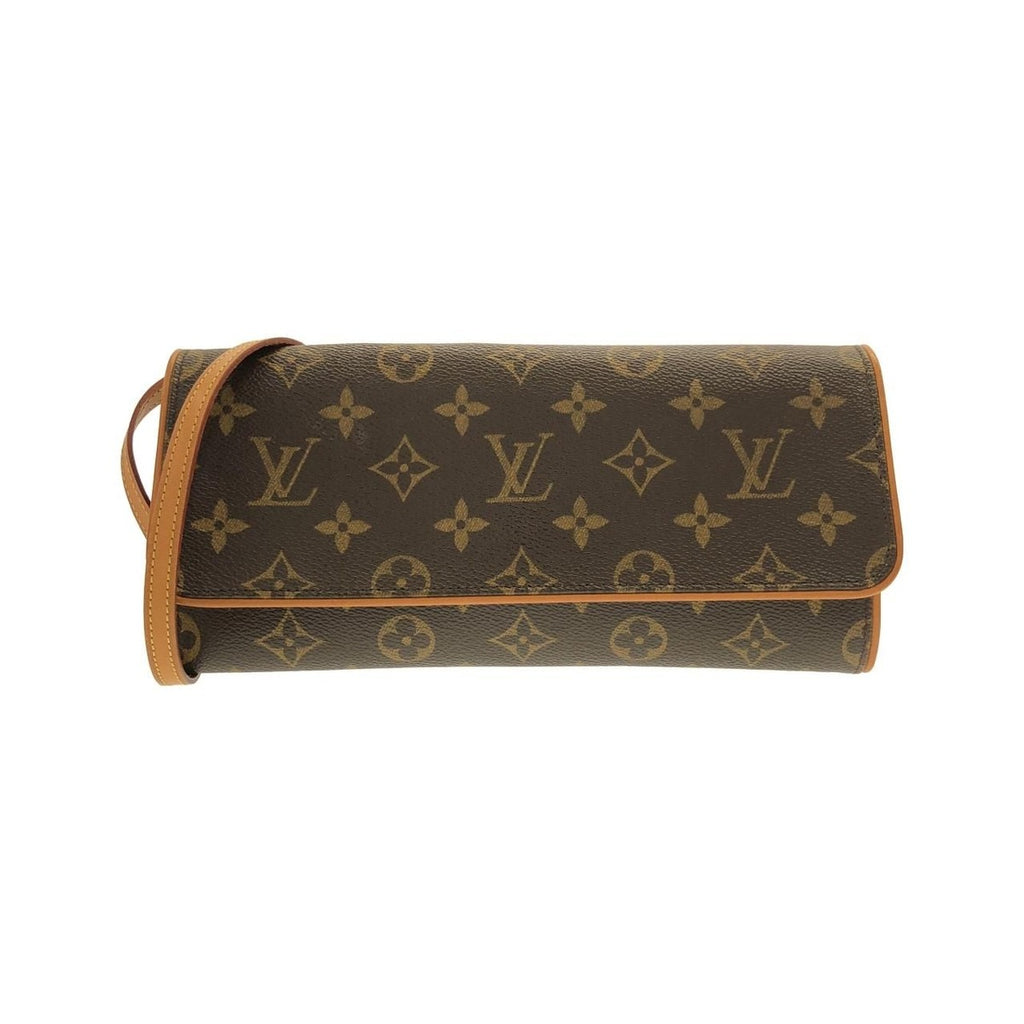 Louis Vuitton Monogram Pochette Twin GM Shoulder Bag Brown Marron