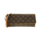 Louis Vuitton Monogram Pochette Twin GM Shoulder Bag Brown Marron