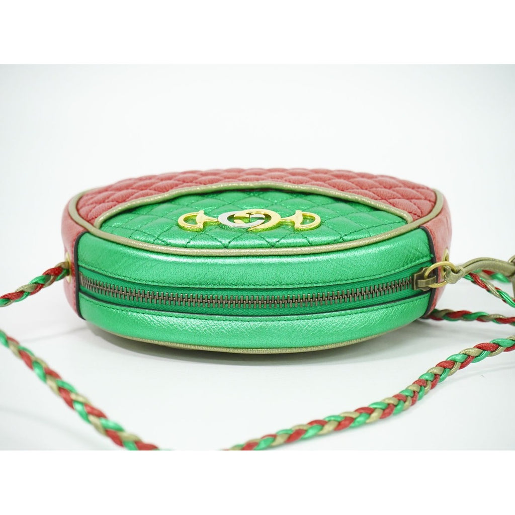 Gucci Laminate Leather Shoulder Bag Pochette Outside Multicolor — view 5