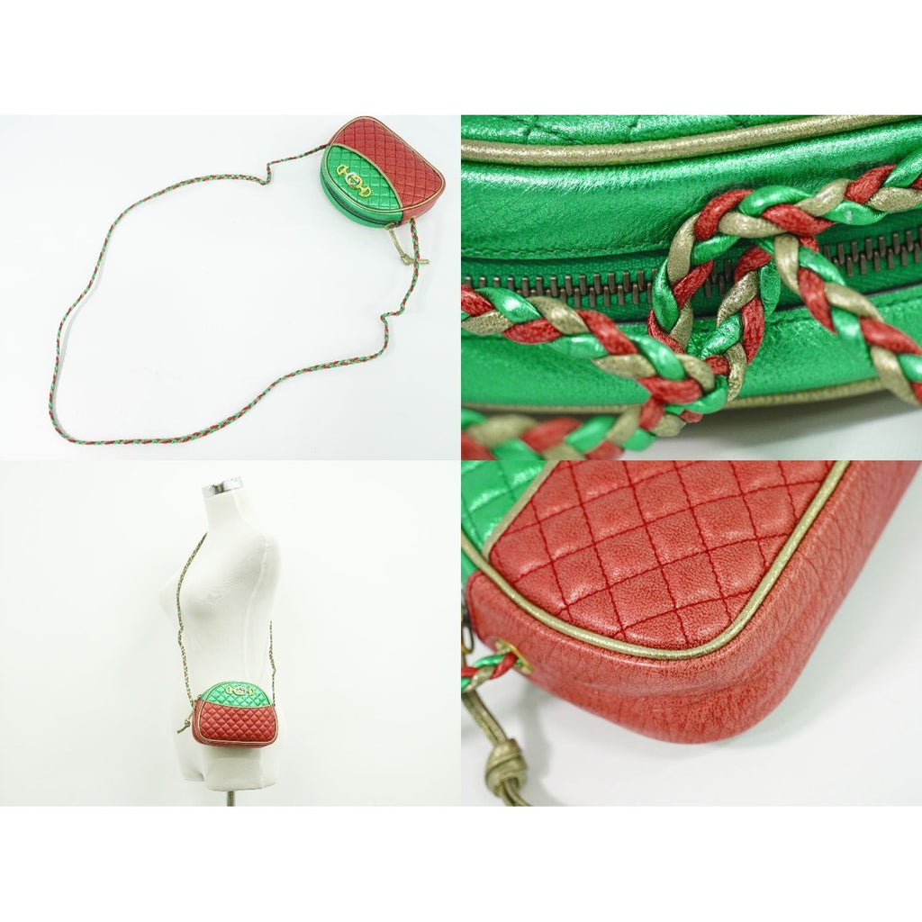 Gucci Laminate Leather Shoulder Bag Pochette Outside Multicolor — view 6