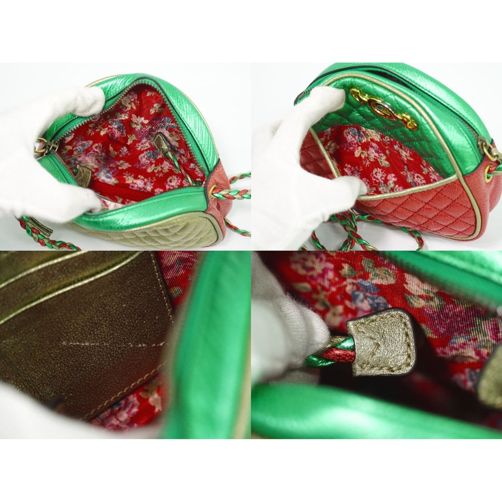 Gucci Laminate Leather Shoulder Bag Pochette Outside Multicolor — view 8