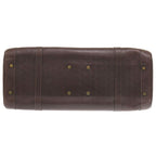 Hermes Vintage Leather Brown Gold Hardware 00 Boston Bag — view 3