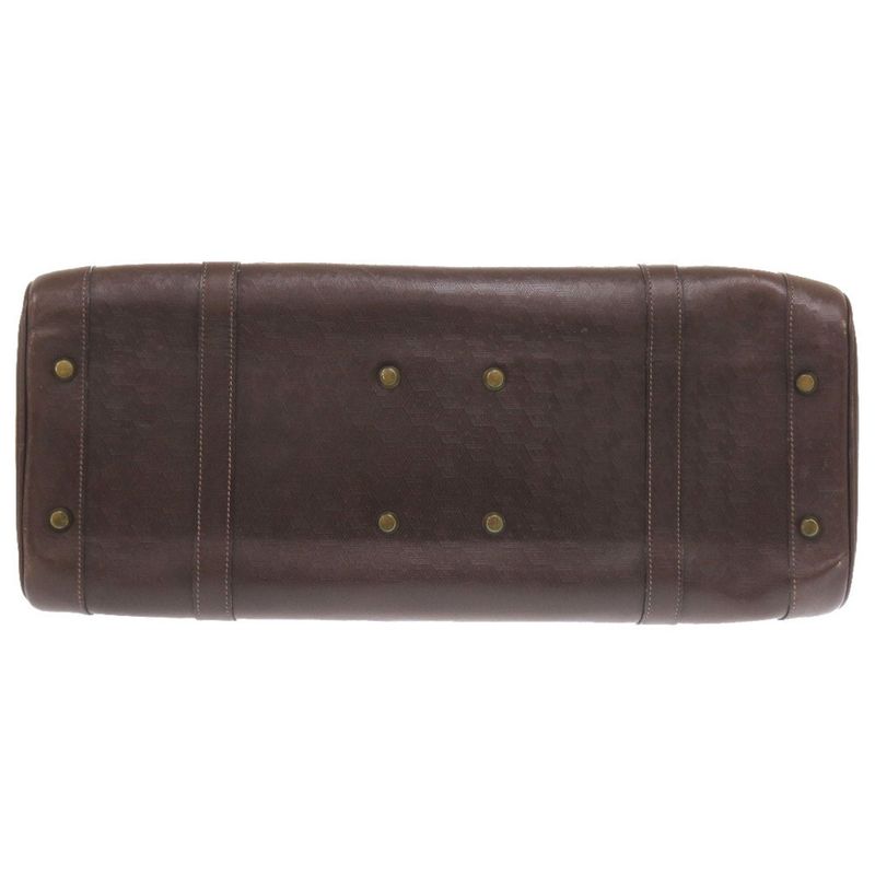 Hermes Vintage Leather Brown Gold Hardware 00 Boston Bag — view 3