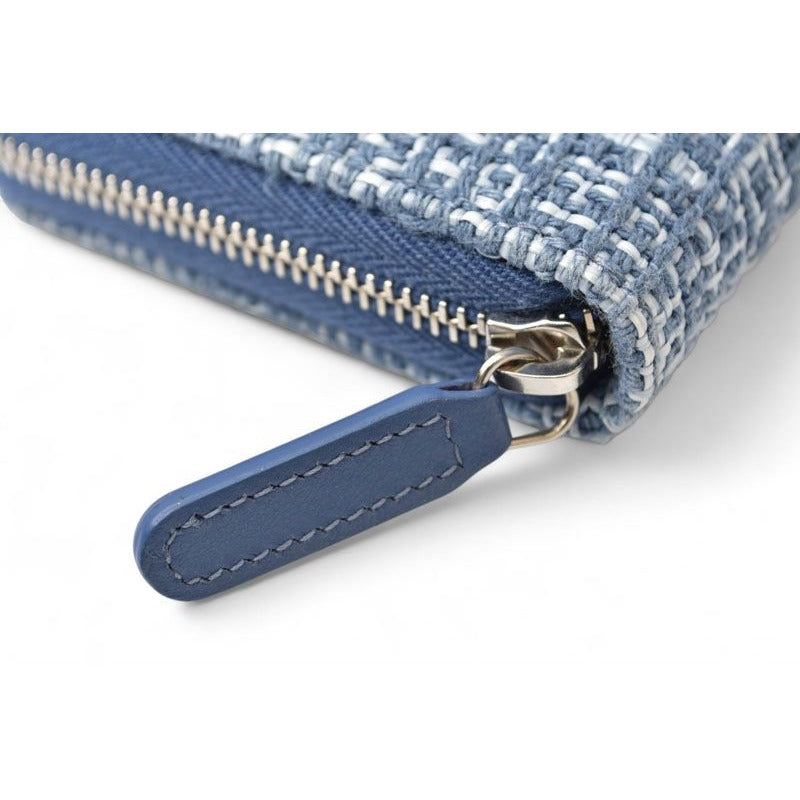 Chanel Wallet Fold Deauville Blue Tweed — view 5