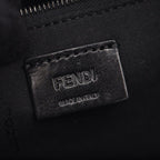 Fendi Handbag FF Shopping Small Black Canvas Leather Tote — view 4