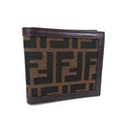 Fendi Wallet Zucca 099 Brown Leather Canvas Bifold