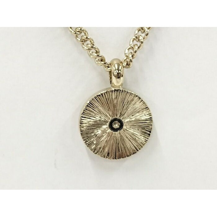 Chanel Necklace Coco Mark Medal Plated Gold B25 — view 2
