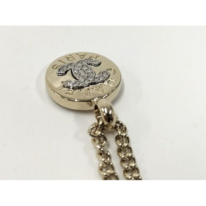Chanel Necklace Coco Mark Medal Plated Gold B25 — view 5