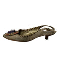 Prada Sandals 36 Light Brown Orange Studded Bijou Color Stone Leather