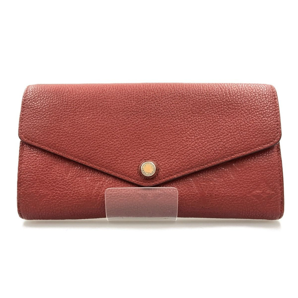 Louis Vuitton Monogram Empreinte Portefeuille Sarah Bifold Wallet Red