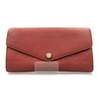 Louis Vuitton Monogram Empreinte Portefeuille Sarah Bifold Wallet Red