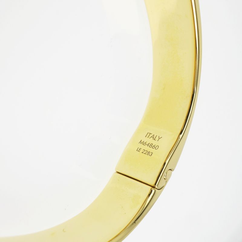 Louis Vuitton Rigid Bracelet Nanogram Strass Gold S Bangle — view 5
