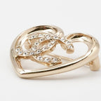 Chanel Brooch Corsage Gold Heart Coco Mark Rhinestone — view 6