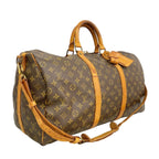 Louis Vuitton Boston Bag Monogram Keepall Bandouliere 50 Brown — view 2
