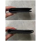 Bottega Veneta Intrecciato Bifold Wallet Billfold Black Calf Leather — view 2