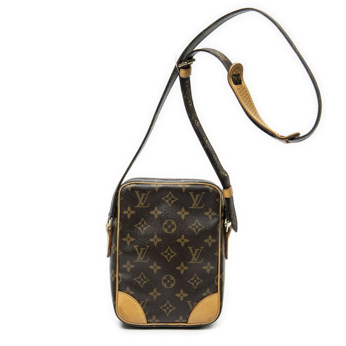 Louis Vuitton Danube Brown Monogram Canvas Shoulder Bag — view 5