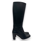 Hermes Long Boots Shoes Leather Black — view 3