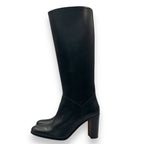 Hermes Long Boots Shoes Leather Black — view 4