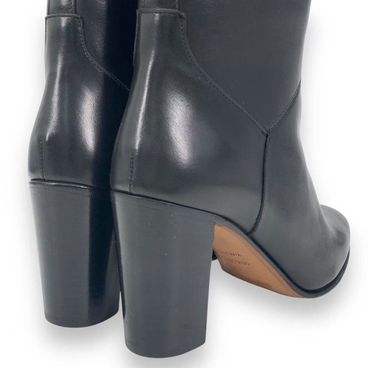 Hermes Long Boots Shoes Leather Black — view 5