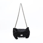Chanel Shoulder Bag Satin Chain Ribbon