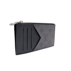 Louis Vuitton Monogram Eclipse Taiga Coin Card Holder Black Wallet Silver — view 2