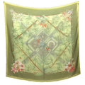 Hermes Scarf Scholl Carre 140 Silk Muslin Serenite Bamboo Green