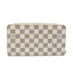 Louis Vuitton Damier Azur Zippy Organizer Gold Hardware White Round — view 2