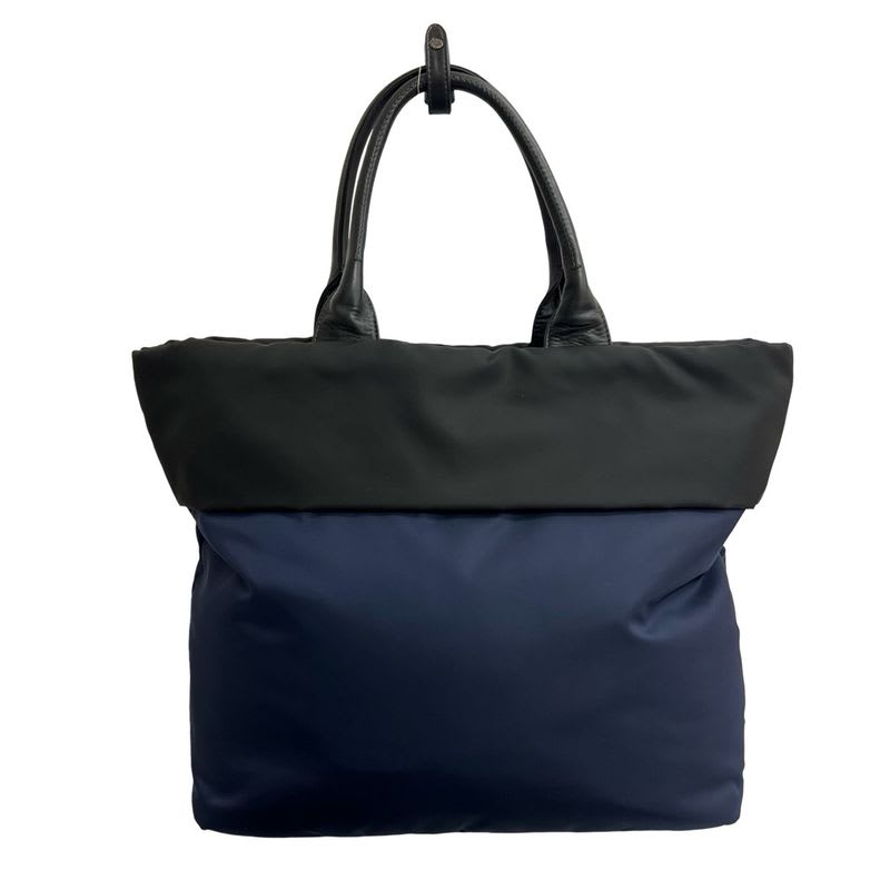 Prada Tessuto Nylon Leather 2-Way Tote Shoulder Bag
