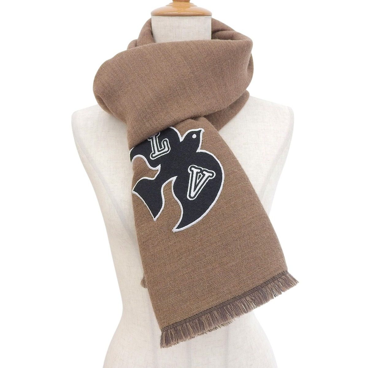 Louis Vuitton Echarpe LV Harmony with Fringe Scarf Brown — view 2