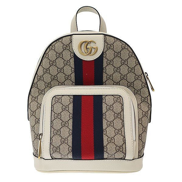 Gucci Ophidia GG Supreme Backpack Gray White Graywhite