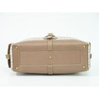 Loewe Repeat Anagram Handbag Canvas Leather Beige Pink — view 3