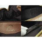 Loewe Repeat Anagram Handbag Canvas Leather Beige Pink — view 9