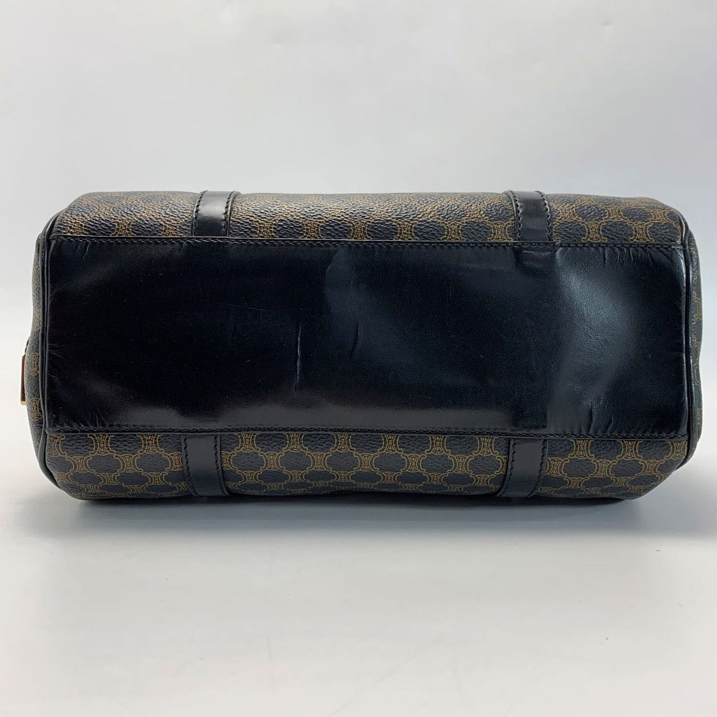 Celine Macadam Pattern Brown Drum Bag Gold Hardware — view 3