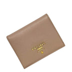 Prada Bifold Wallet Beige Cipria