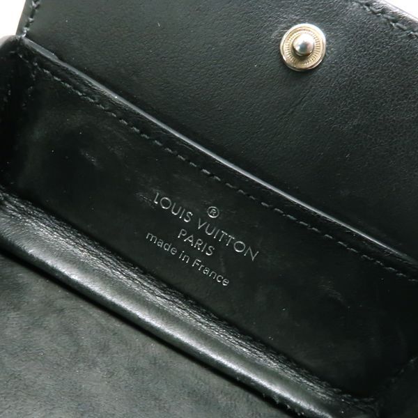 Louis Vuitton Taiga Coin Purse Noir Black RFID Case — view 8