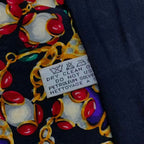 Chanel Scarf Silk Pattern Logo Black — view 8