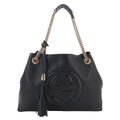 Gucci Interlocking Soho Chain Tote Bag Leather Black
