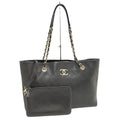 Chanel Chain Shoulder Bag Calf Black
