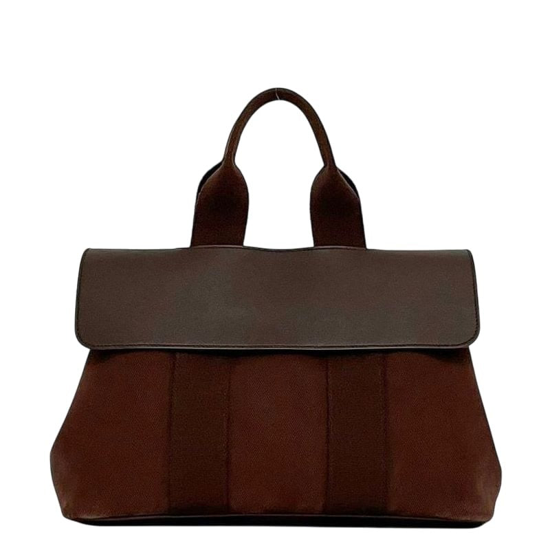 Hermes Handbag Valparaiso PM Brown Canvas