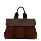 Hermes Handbag Valparaiso PM Brown Canvas